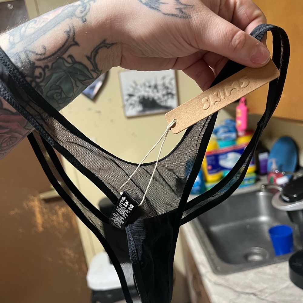 SKIMS Black Sheer Panties